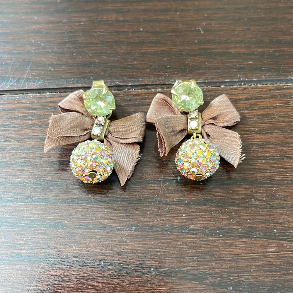 J Crew Festive Bow Earrings